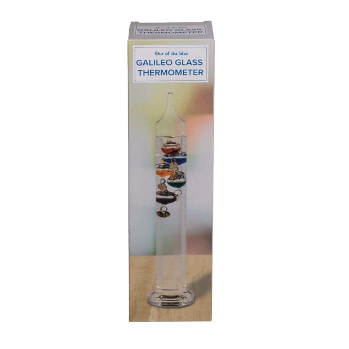 Glas-Galileothermometer, H: ca, 28 cm,