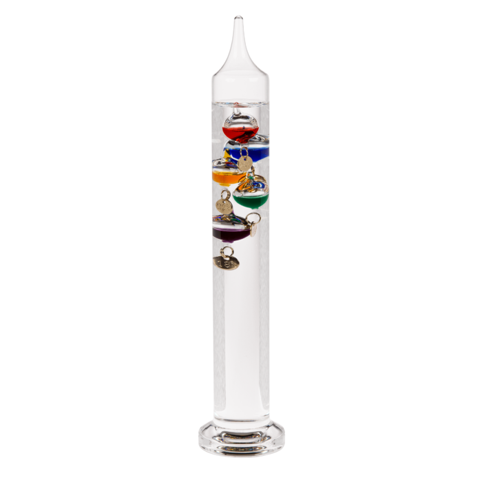 Glas-Galileothermometer, H: ca, 28 cm,