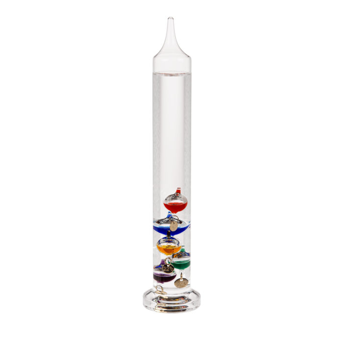 Glas-Galileothermometer, H: ca, 28 cm,