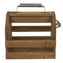 Holz-Flaschenhalter mit Metall-Flaschenöffner,