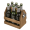 Holz-Flaschenhalter mit Metall-Flaschenöffner,