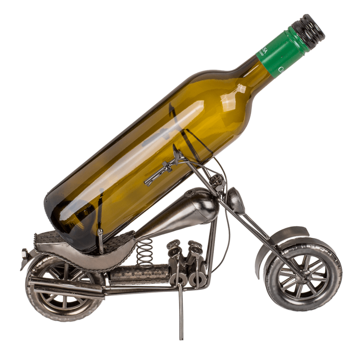 Metall-Flaschenhalter, Motorrad II, ca. 32 x 22 cm