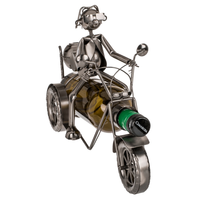 Metall-Flaschenhalter, Motorradfahrer I,