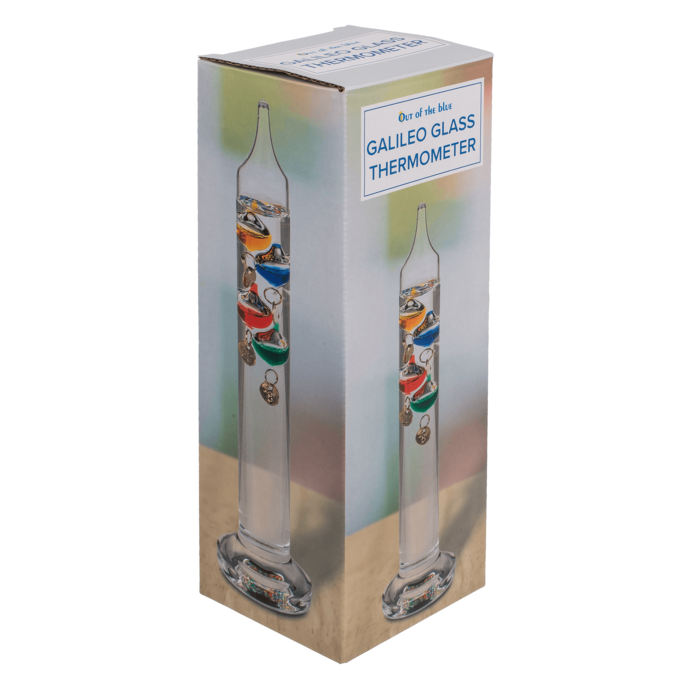 Glas-Galileothermometer, H: ca, 18 cm,