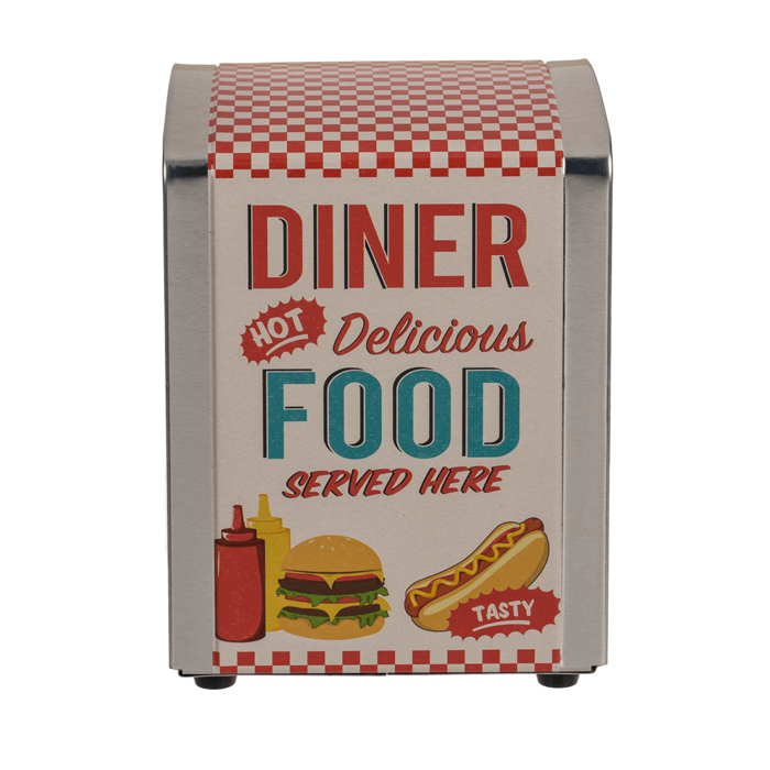 Metall-Serviettenspender, Diner, ca. 14 x 10 cm,