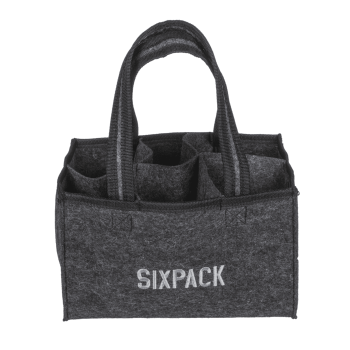 Flaschentasche aus Filz mit 6 Fächern, Sixpack,