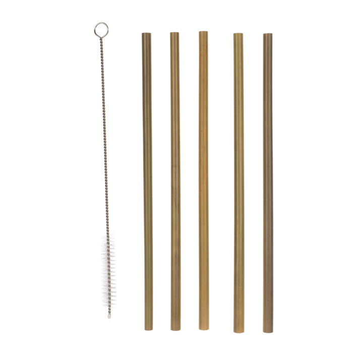 Trinkhalm mit Reinigungsbürste, L: ca. 19 cm,