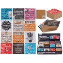 Kork-Untersetzer, Slogans, ca. 9,5 cm,