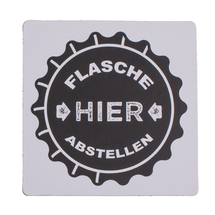 Kork-Untersetzer, Slogans, ca. 9,5 cm,