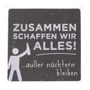 Kork-Untersetzer, Slogans, ca. 9,5 cm,
