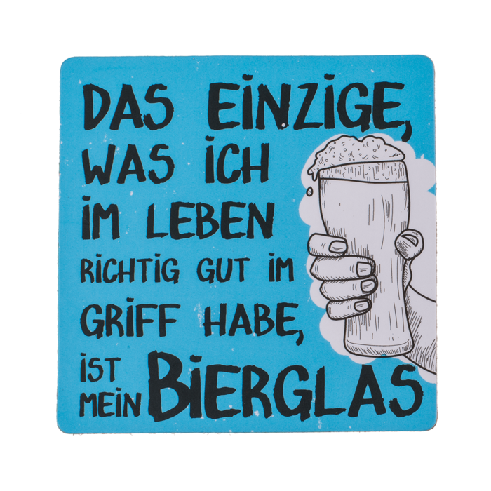 Kork-Untersetzer, Slogans, ca. 9,5 cm,
