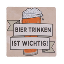 Kork-Untersetzer, Slogans, ca. 9,5 cm,