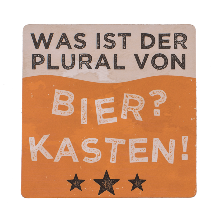 Kork-Untersetzer, Slogans, ca. 9,5 cm,