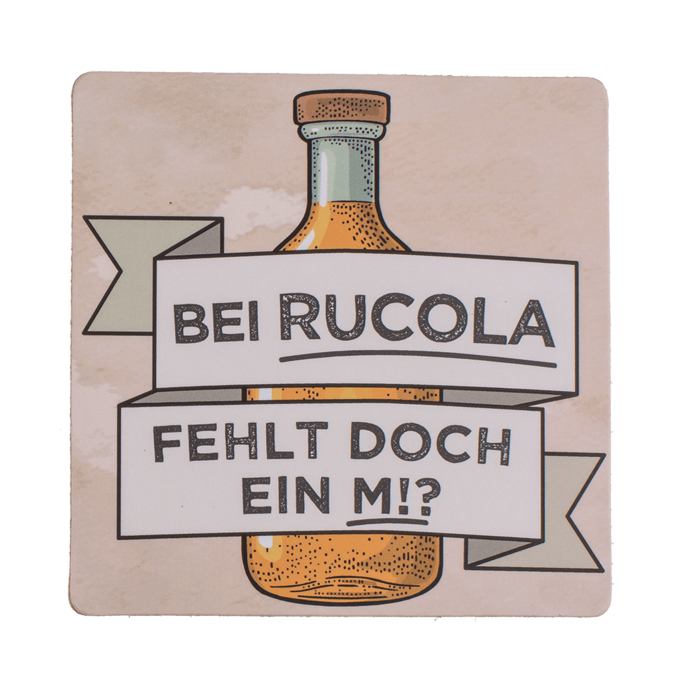 Kork-Untersetzer, Slogans, ca. 9,5 cm,
