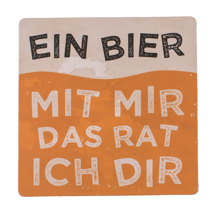Kork-Untersetzer, Slogans, ca. 9,5 cm,