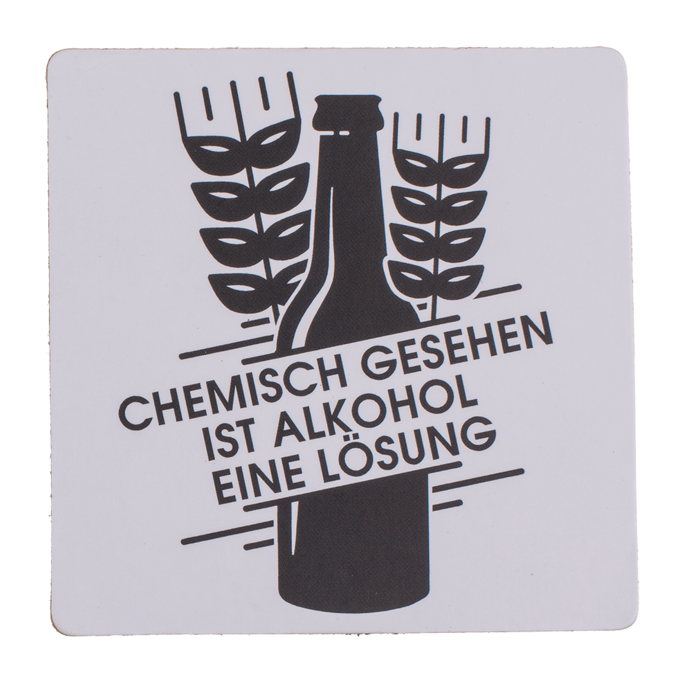 Kork-Untersetzer, Slogans, ca. 9,5 cm,