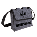 Graue Umhängetasche, Beer to go,