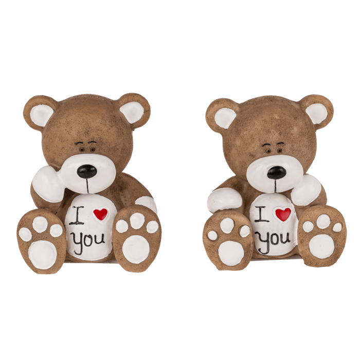 Deko-Figur, Bär mit I love you, ca. 6 x 5,5 cm,