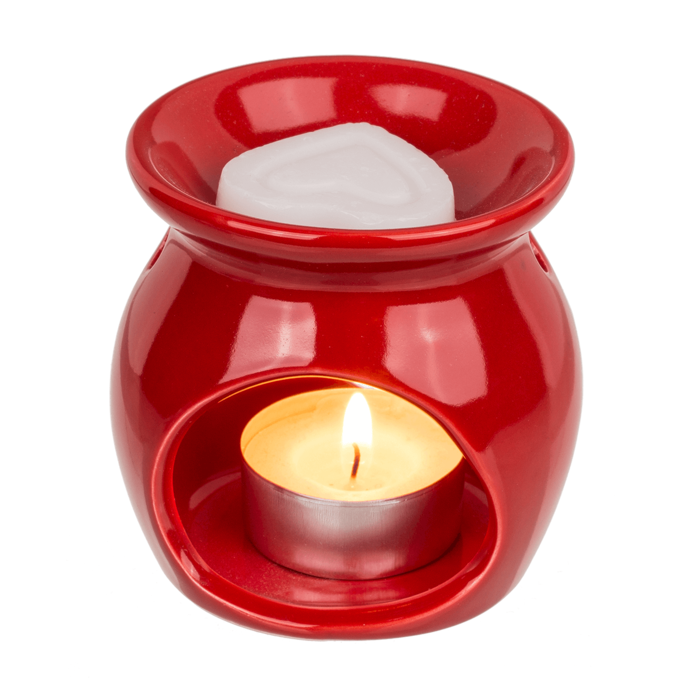 Aromalampe mit Duftmelt (Rose) Herz,