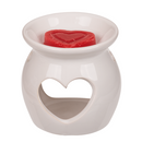 Aromalampe mit Duftmelt (Rose) Herz,
