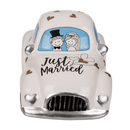 Spardose mit Schloss, Hochzeitsauto, Just married,