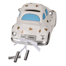 Spardose mit Schloss, Hochzeitsauto, Just married,