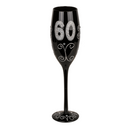 Schwarzes Sektglas mit silberfarbener