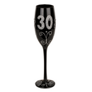 Schwarzes Sektglas mit silberfarbener