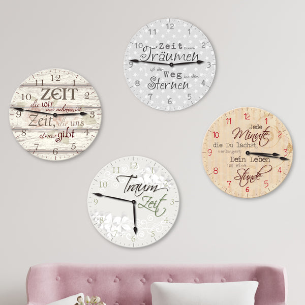 Wanduhr "Sprüche", 4/s, ca. 28 cmD