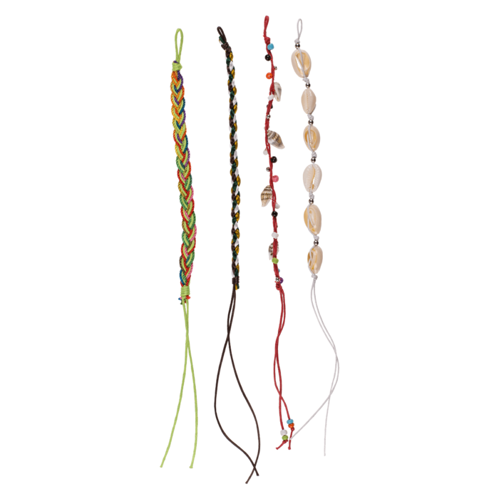 Textil-Armband, Friendship, mit Muscheln &