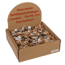 Metall-Schlüsselanhänger, Naturholz-Engel,