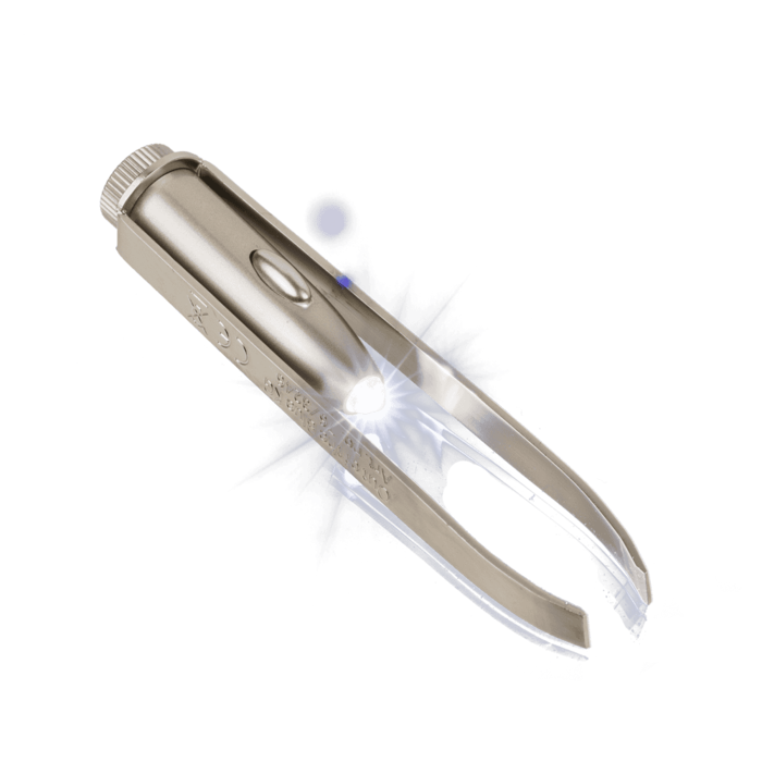 Edelstahl-Pinzette mit LED (inkl. Batterien)