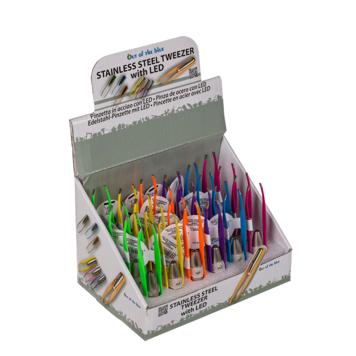 Edelstahl-Pinzette, Colours, mit LED