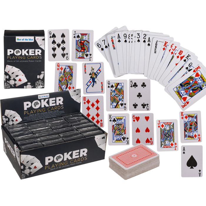 Mini-Spielkarten, Poker, ca. 6 x 4 cm, 54 Karten