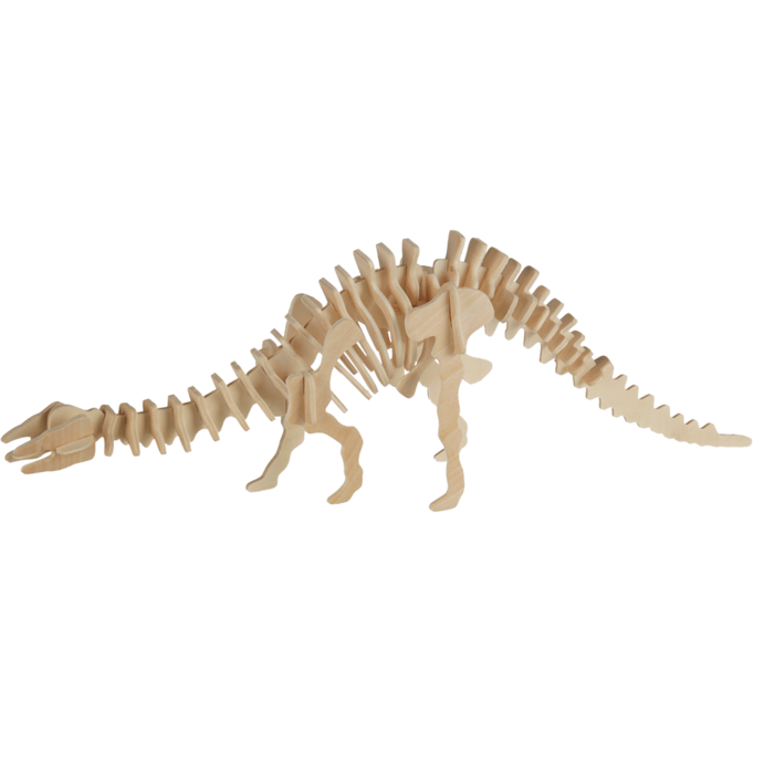 Naturholz-3D-Puzzle, Dinosaurierskelett I,
