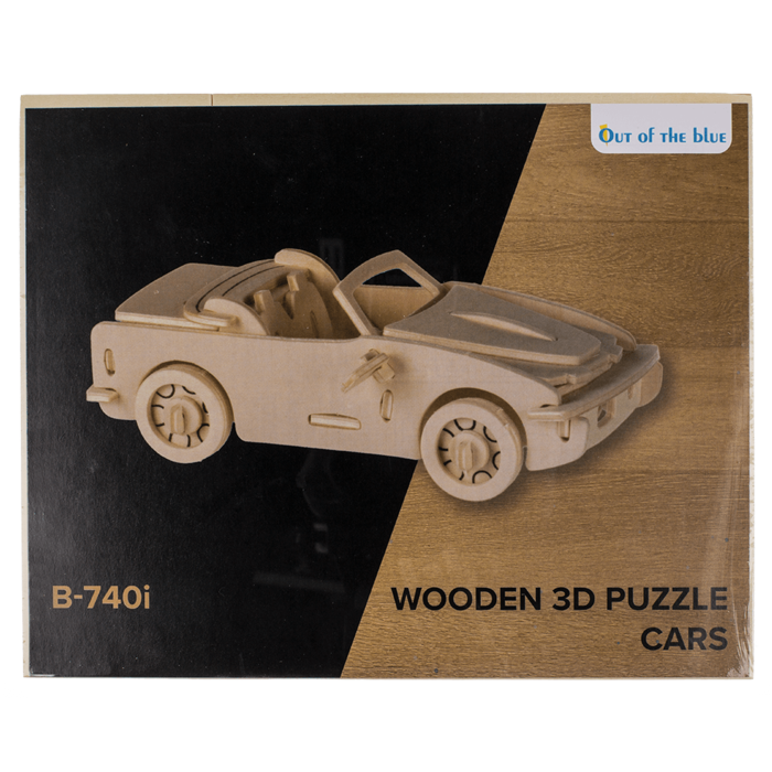 Naturholz-3D-Puzzle, Autos, ca. 4 x 15 cm,