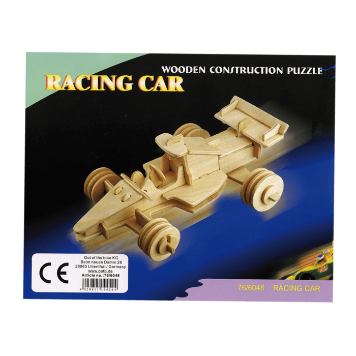 Naturholz-3D-Puzzle, Autos, ca. 4 x 15 cm,