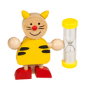 Holz-Zahnbürstenhalter mit Sanduhr, Tiere,