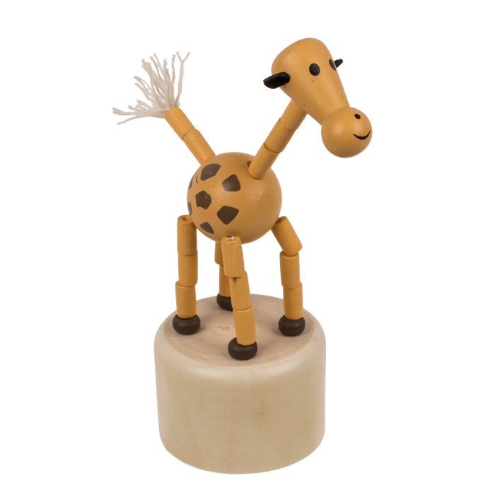 Holz-Drückfigur, Tiere, ca. 4,5 x 11,5 cm,