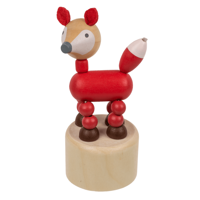 Holz-Drückfigur, Tiere, ca. 4,5 x 11,5 cm,