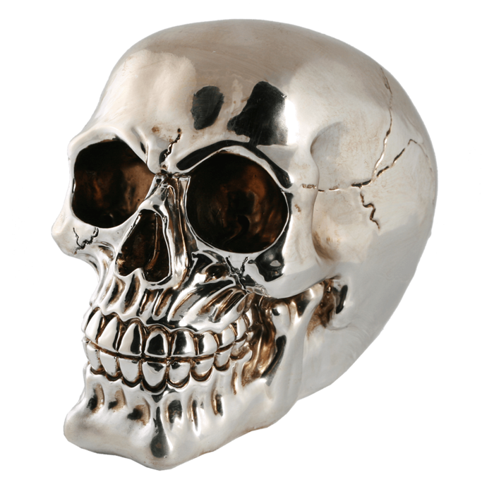Spardose mit Schloss, Totenkopf, ca. 15 cm,