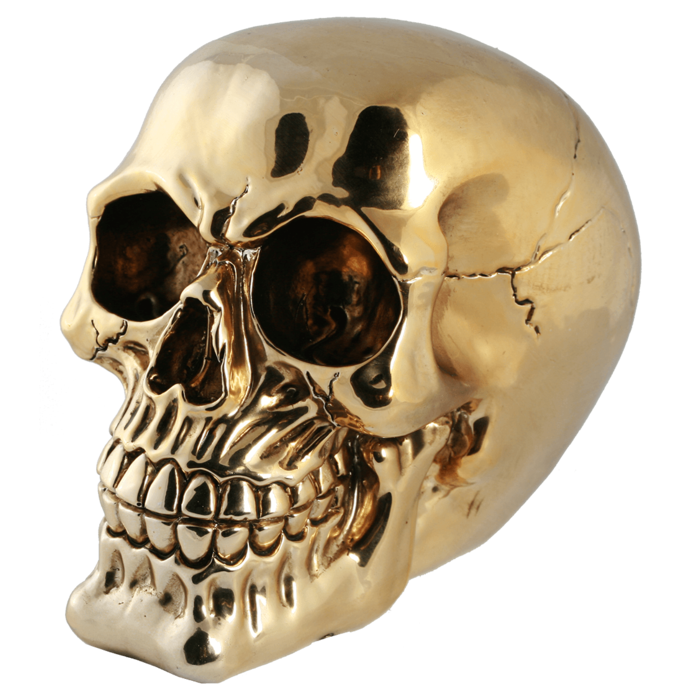 Spardose mit Schloss, Totenkopf, ca. 15 cm,
