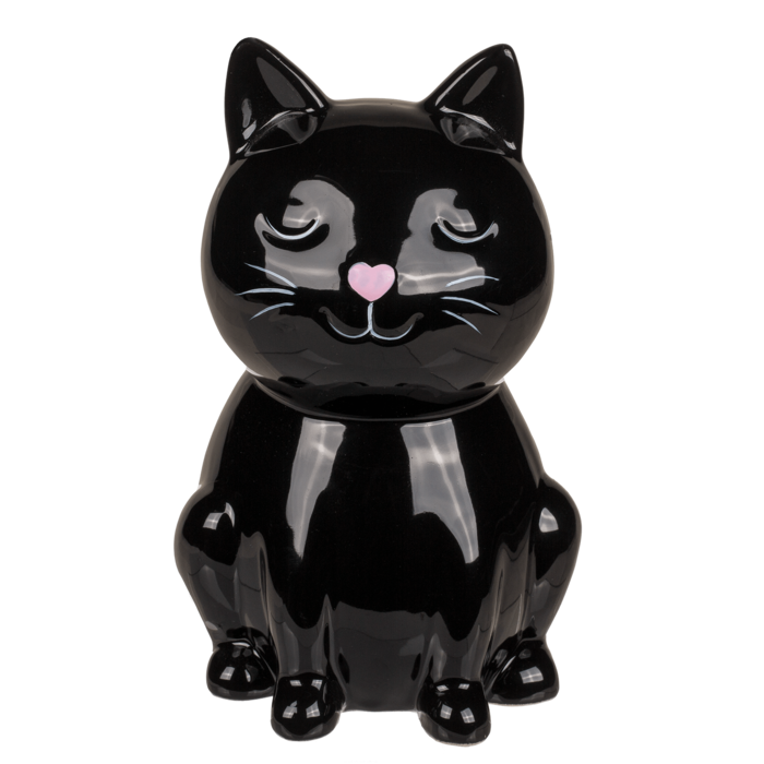 Spardose mit Schloss, Katze, ca. 16 cm,
