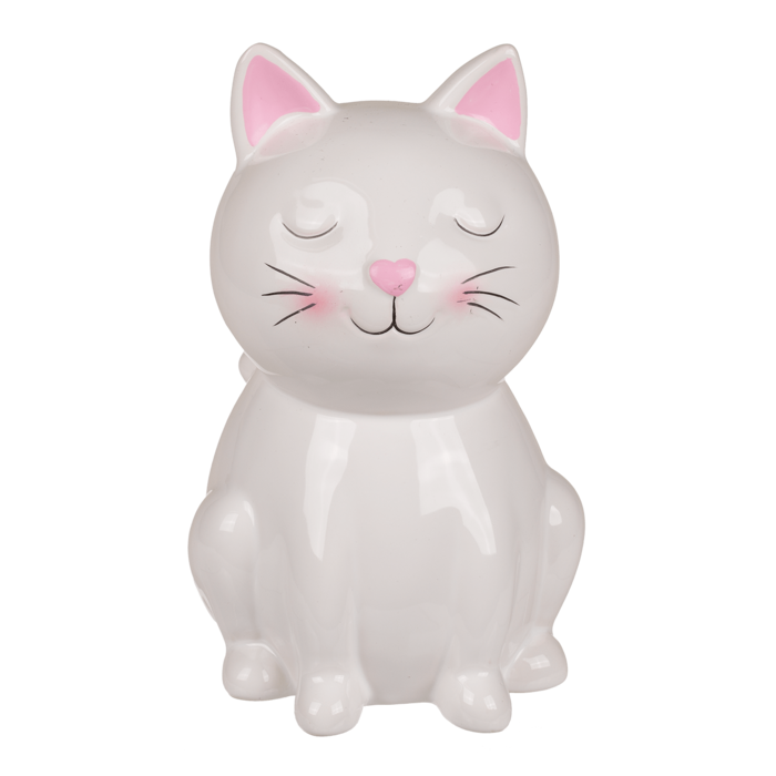 Spardose mit Schloss, Katze, ca. 16 cm,