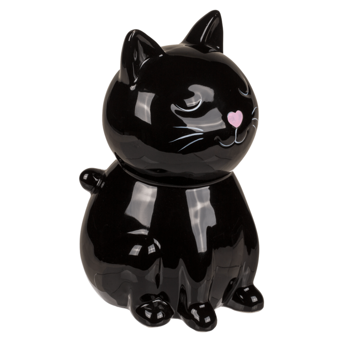 Spardose mit Schloss, Katze, ca. 16 cm,