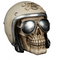 Spardose, Totenkopf mit Motorradhelm &