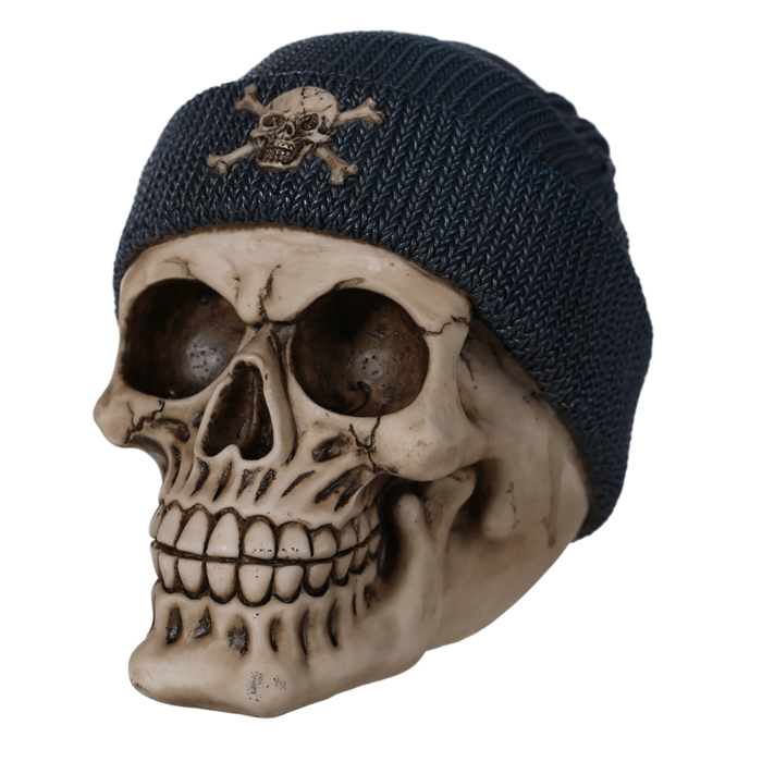 Spardose, Totenkopf mit Fischermütze,