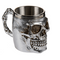 Silberfarbener Becher, Skull,