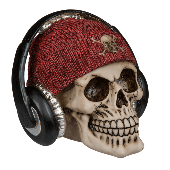 Spardose, Totenkopf mit Fischermütze &