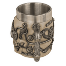 Bierkrug, Cyborg Skull, mit Edelstahleinsatz,